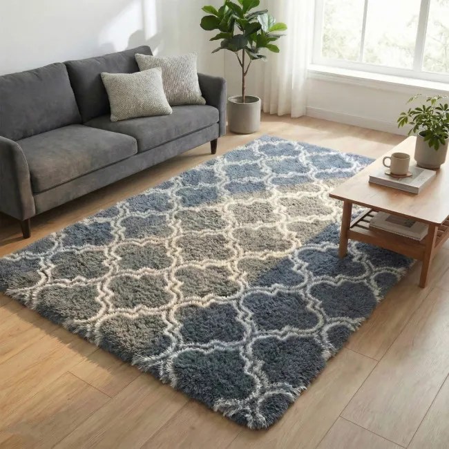 Protišmykový koberec DECOR strieborný