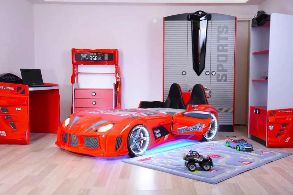 Detská posteľ Auto Mkl červená
