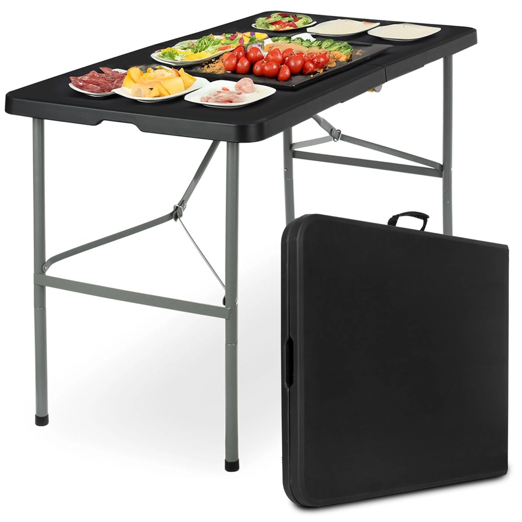 Skladací cateringový stôl JUNE 122 cm čierny