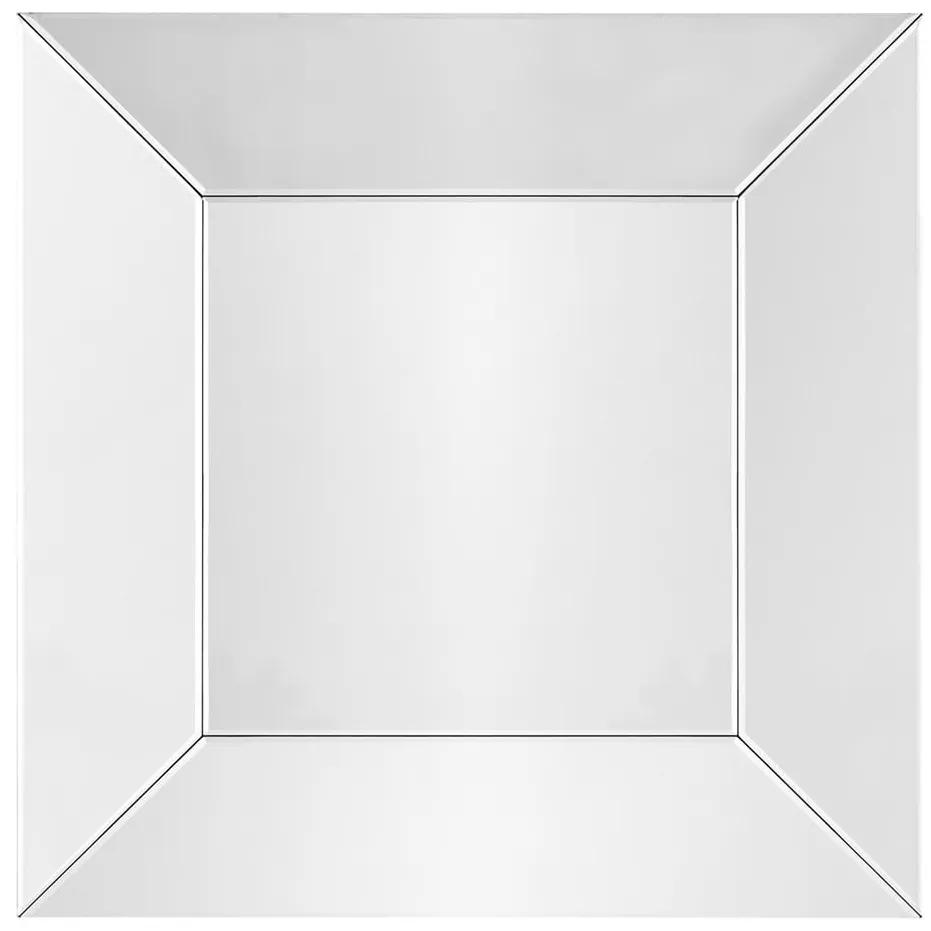 ARTEHOME Klasické štvorcové zrkadlo v jednoduchom minimalistickom ráme striebornej farby 100x100x4,5 cm