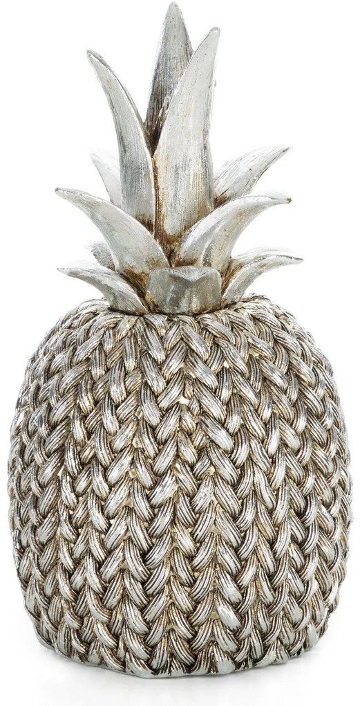 DEKORAČNÁ SOŠKA MOLI 12X12X21 CM STRIEBORNÁ