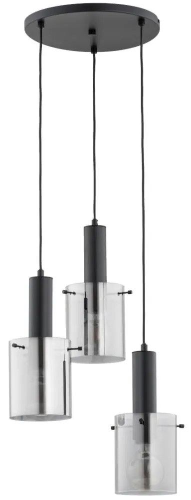 Luster na lanku CELIA 3xE27/60W/230V čierna
