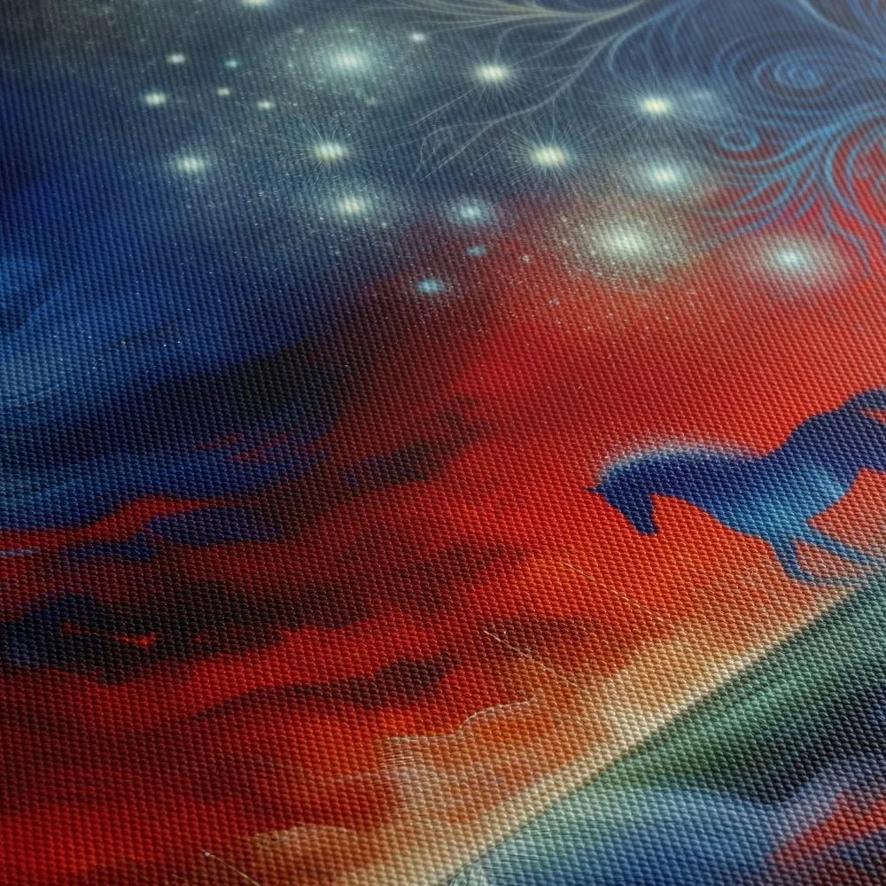 Obraz magický strom života s koňom