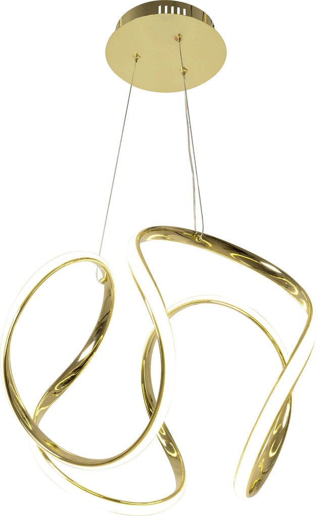 Toolight Toolight, LED závesné svietidlo + diaľkový ovládač 60W APP386-CP, zlatá, OSW-06902