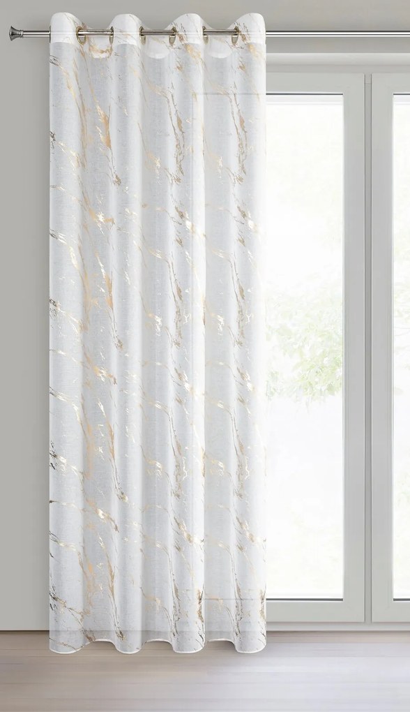 ZÁCLONA NA KRÚŽKOCH MOLLY1 140X250 CM VZOROVANÁ