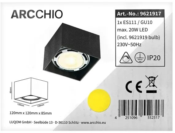 Arcchio - LED Bodové svietidlo MABEL 1xGU10/ES111/11,5W/230V