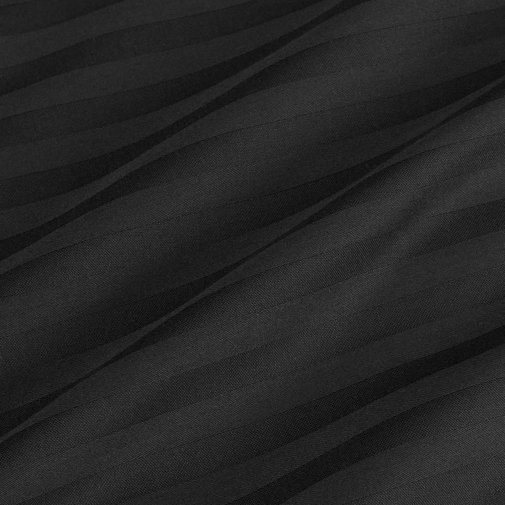 SATÉNOVÉ OBLIEČKY SATYNLOVE EXCLUSIVE CIZGILI 200X220 CM, 2KS 70X80 CM ČIERNE