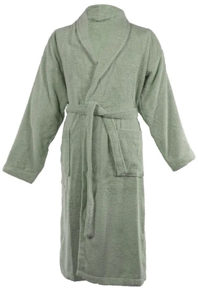 Zelený bavlnený župan veľkosť XXL Lindu – Tiseco Home Studio