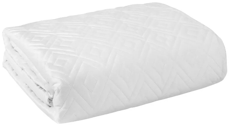Dekorstudio Luxusný zamatový prehoz na posteľ ARIEL3 v bielej farbe Rozmer prehozu (šírka x dĺžka): 170x210cm