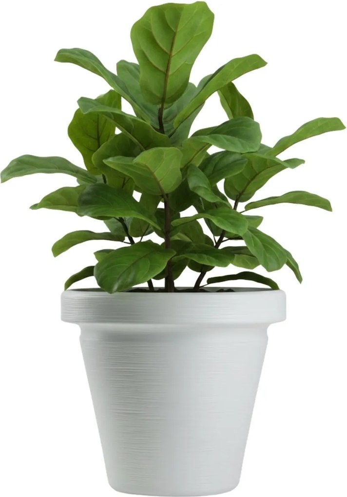 PLASTOVÝ KVETINÁČ SRTIA RIFLO 46X40 CM BIELA