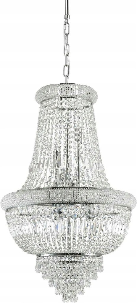 Závesné svietidlo Ideal Lux Dubai SP10 chróm E14 10x40W 52cm