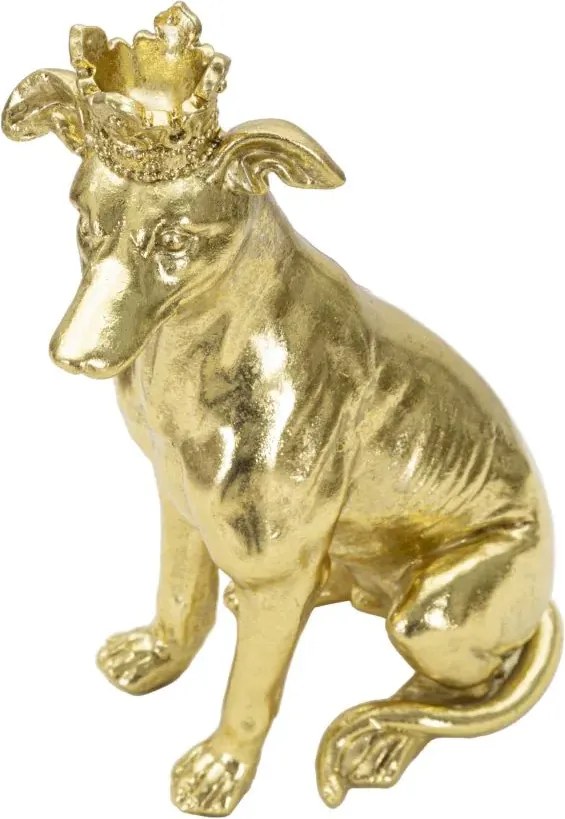 Dekoratívna soška Dog 33 cm zlatá