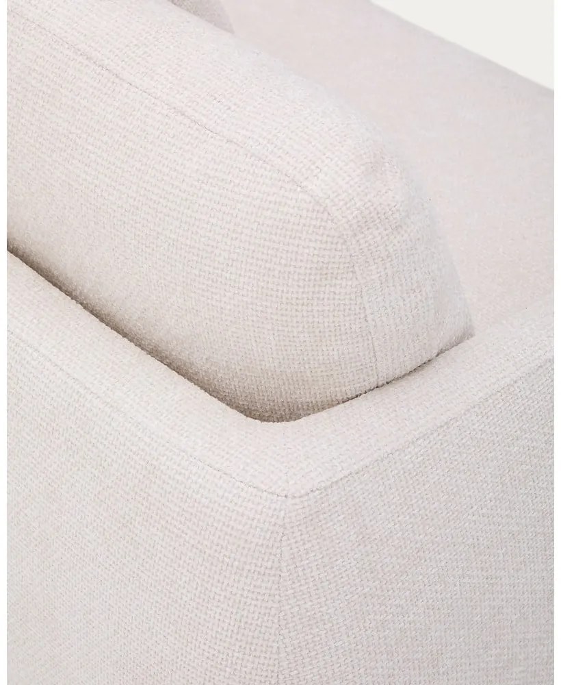 Krémová ženilková rozkladacia rohová pohovka (pravý roh/s leňoškou) Laira – Kave Home