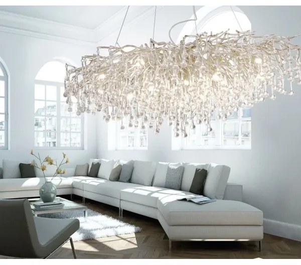 Paul Neuhaus 2031-55 - Luster na lanku ICICLE 15xG9/40W/230V 75x150 cm chróm