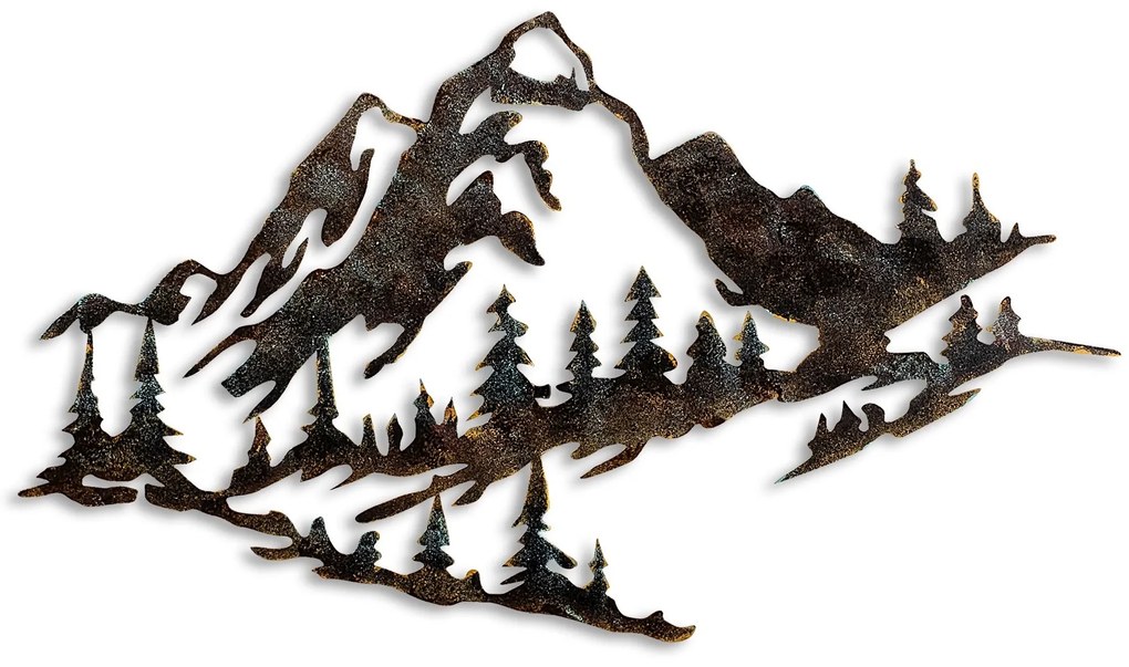 Nástenná kovová dekorácia Hora 1 viacfarebná