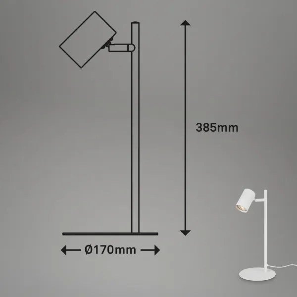 Briloner 7408-016 - Stolná lampa RETRO 1xGU10/9W/230V biela