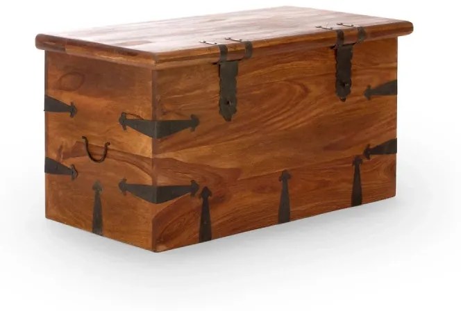 furniture-nabytek.cz - Masívna truhlica Merlin I z palisandra, lakovaná, hnedá – 94×48×50 cm