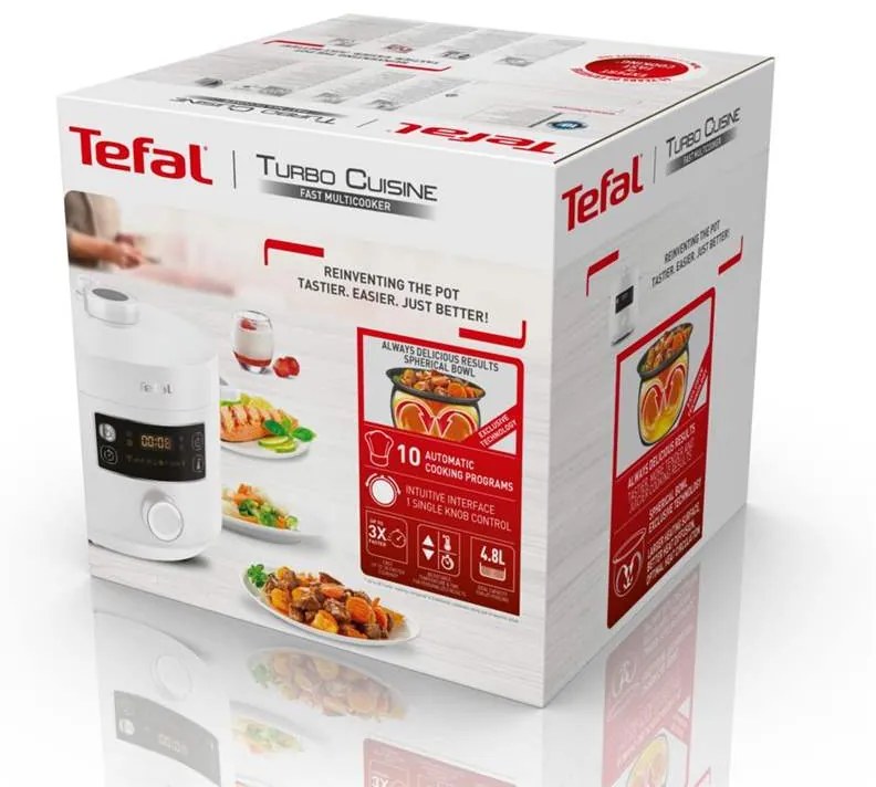 Elektrický tlakový hrniec Tefal Turbo Cuisine CY754130 white (rozbalené)