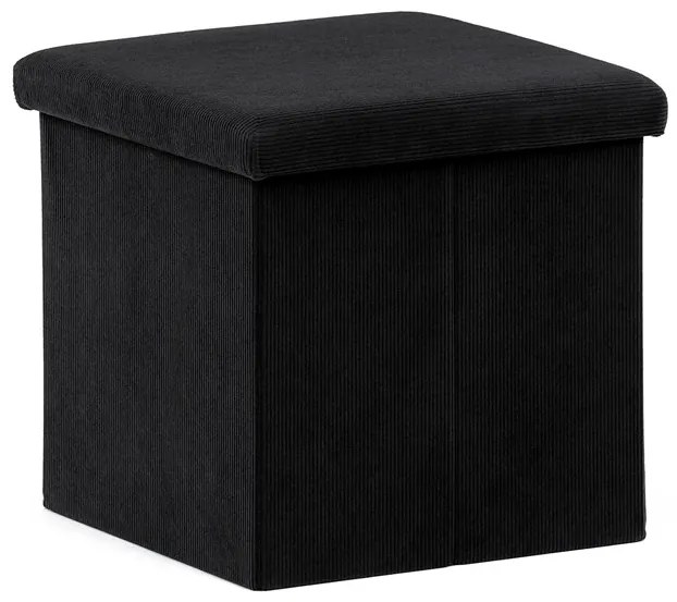 Autronic BONTEC Taburet s úložným priestorom, čierna, menčestrová látka, TAB-471 BK6 Farba: Šedá
