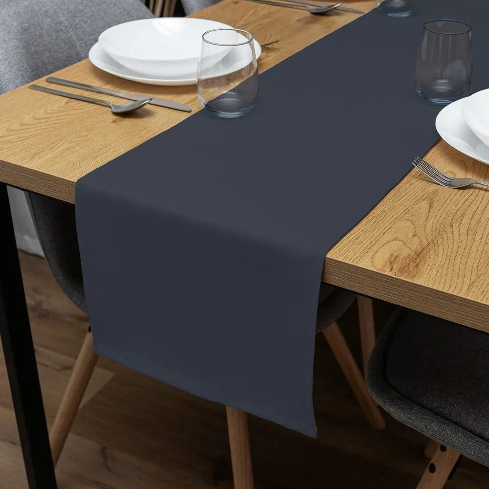 Biante Dekoračný behúň na stôl Rongo RG-066 Tmavo sivý 35x120 cm
