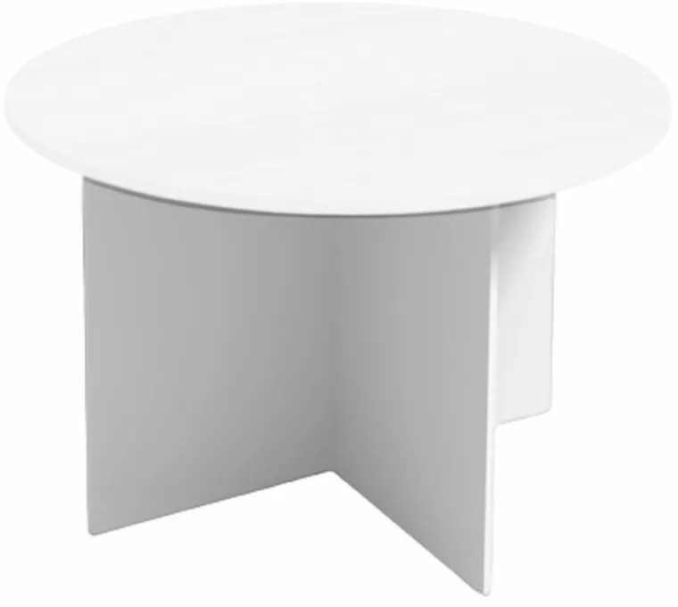 Rokovací stôl s guľatou doskou PRIMO WHITE, priemer 120 cm, biela