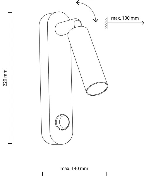 Nástenné bodové svietidlo ENZO 1xG9/8W/230V čierna/zlatá