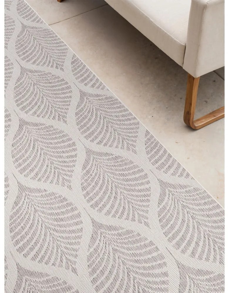 Vnútorný a vonkajší behúň v sivej a slonovinovej farbe 80x250 cm Duet Liora – NORTHRUGS