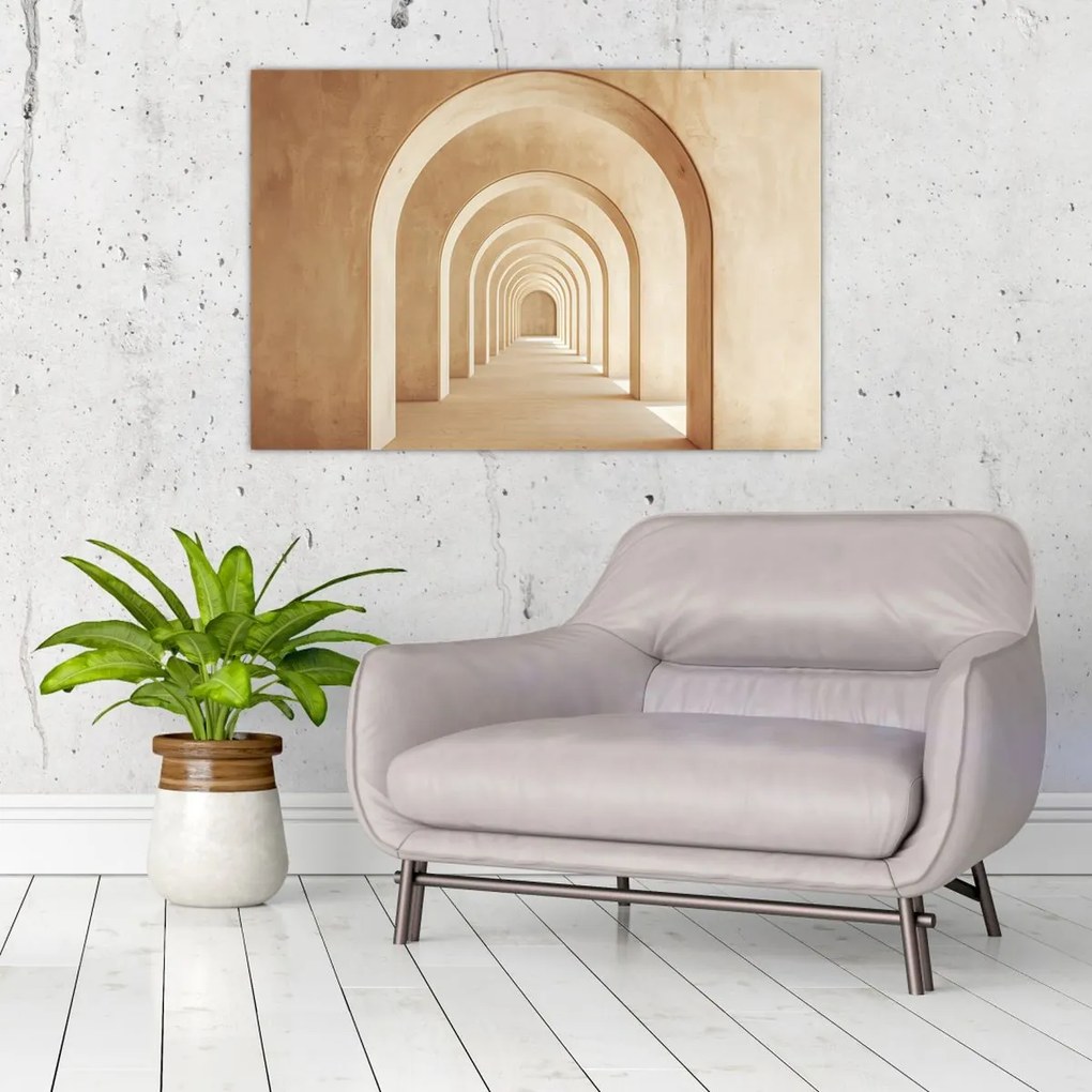 Obraz - Béžový priechod (90x60 cm)
