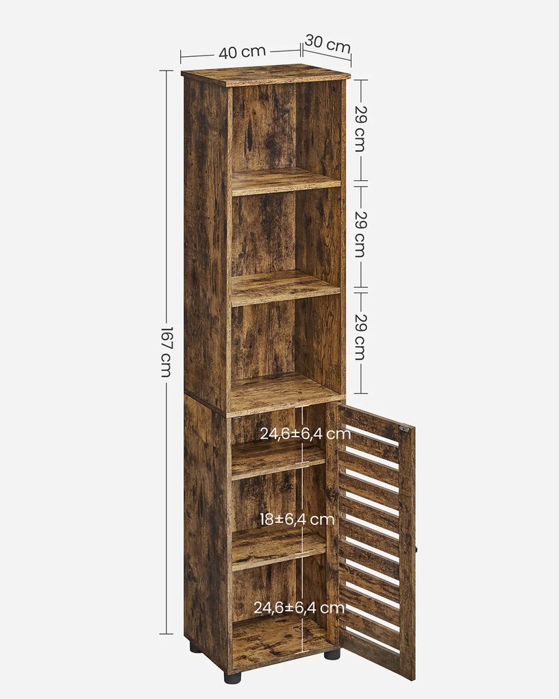 Kúpeľňová skrinka Houseland Matheo hnedá/čierna