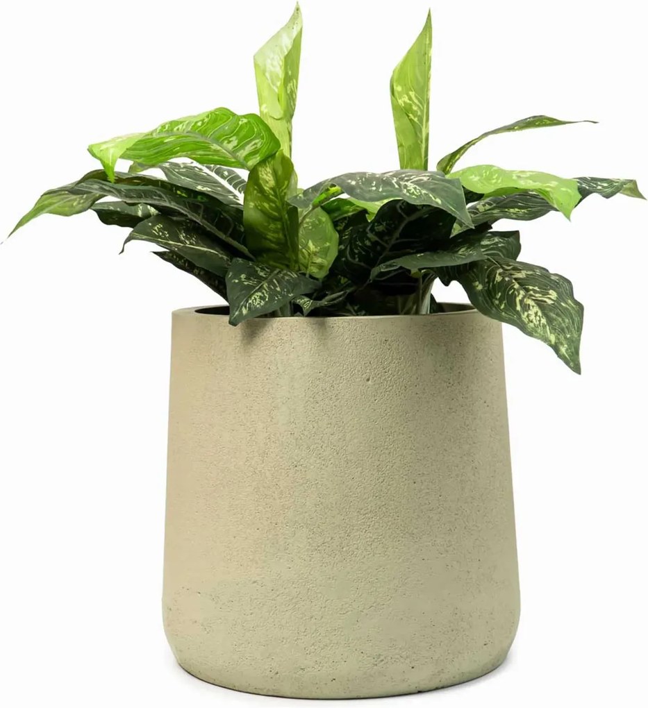 Dizajnový kvetináč VEKRA, sklolaminát, 40x40 cm, krémový