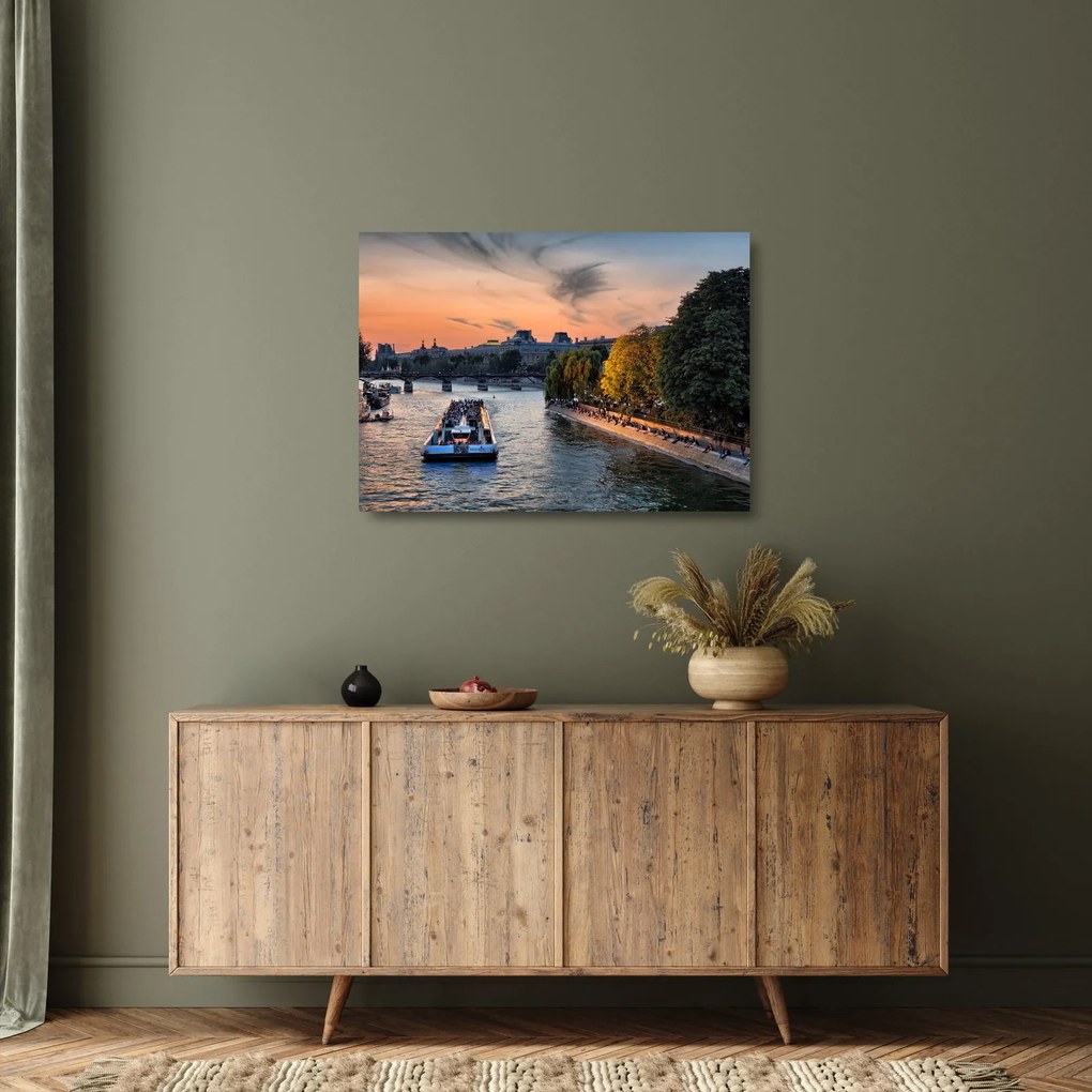 Sklenený obraz - loď na vyhliadkovej plavbe (70x50 cm)