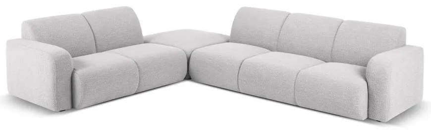 Svetlosivá rohová pohovka z textílie bouclé (ľavý roh) Molino – Micadoni Home