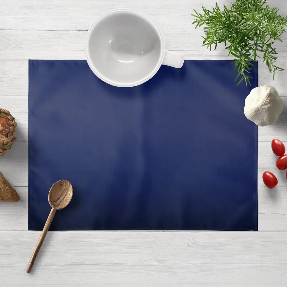 Biante Saténové prestieranie na stôl polyesterový Satén LUX-039 Námornícka modrá 35x45 cm