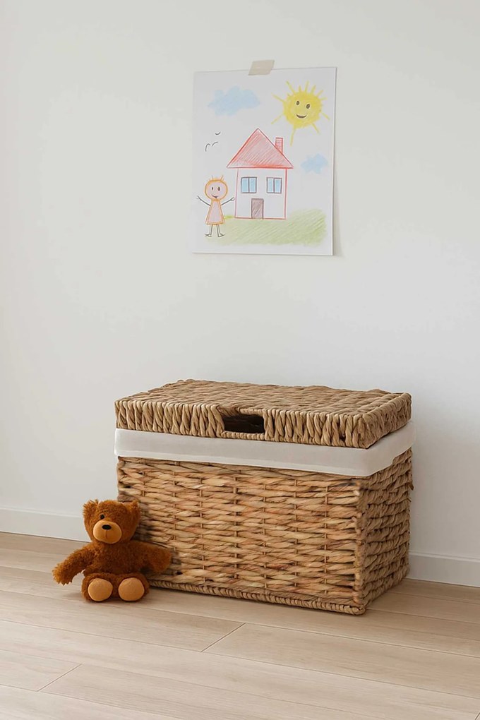 Truhla WANDA, vodný hyacint, šírka 50 cm, natur