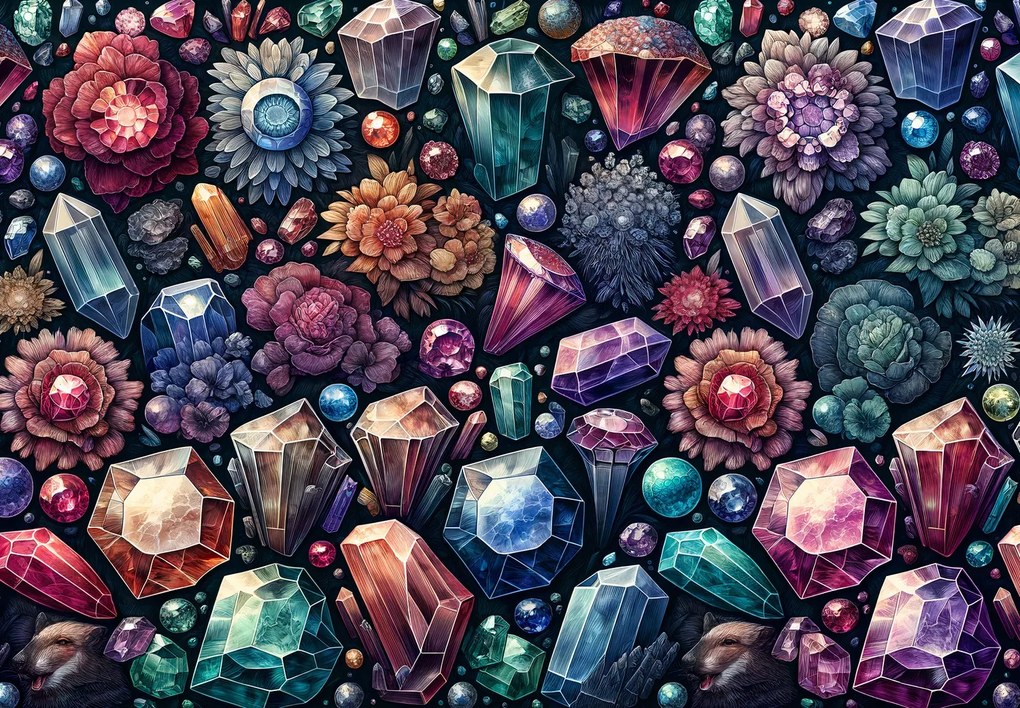 Fototapeta - Kvetinové diamanty (147x102 cm)