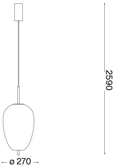 Ideal Lux - LED Luster na lanku UMILE LED/20W/230V pr. 27 cm CRI 90 mosadz/biela