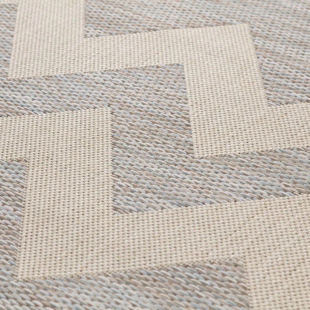 Koberec Modern Chevron beige/ice blue 160x230 cm