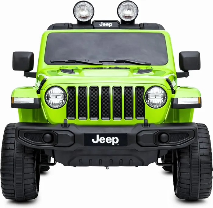 LEAN CARS Elektrické autíčko Jeep Rubicon 4x4, LED, MP3, zelené