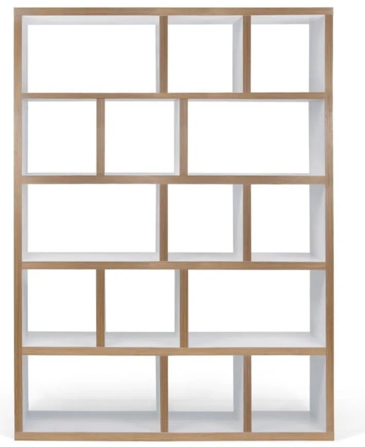Knižnica v bielo-prírodnej farbe 150x198 cm Berlin – TemaHome