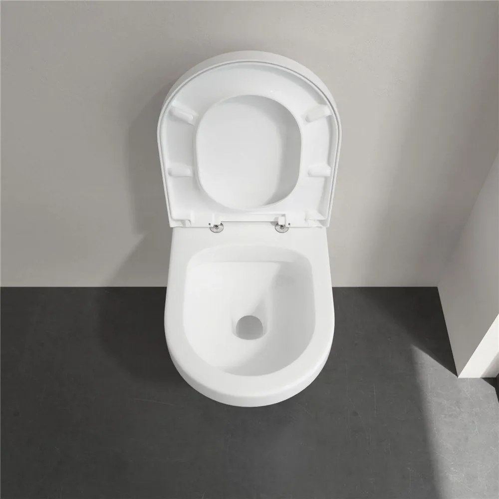 VILLEROY &amp; BOCH Architectura Combi-Pack, závesné WC s DirectFlush + WC sedátko s poklopom, s QuickRelease a Softclosing, biela alpská, 5684HR01