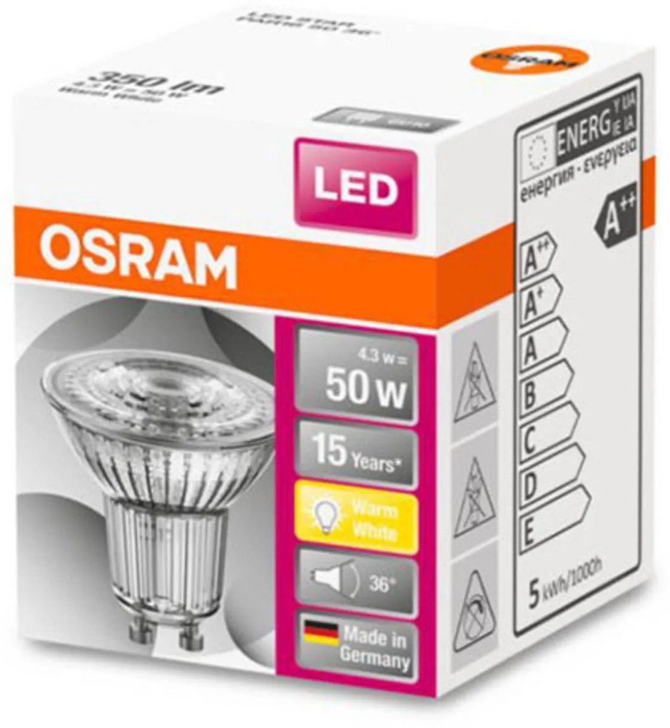 OSRAM LED reflektor Star GU10 4,3W teplá biela 36°