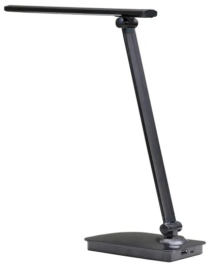 ONLI - LED Stmievateľná stolná lampa s USB portom DESKI LED/7W/230V 4000K čierna