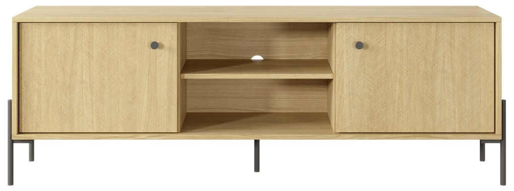 TV stolík/skrinka Scandia 153 2D (dub scandi + jedlička scandi). Akcia -18%. Vlastná spoľahlivá doprava až k Vám domov. 1071390