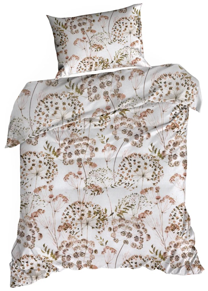 RENFORCÉ OBLIEČKY JULITA 200X220 CM, 2 KS 70X80 CM KVETY