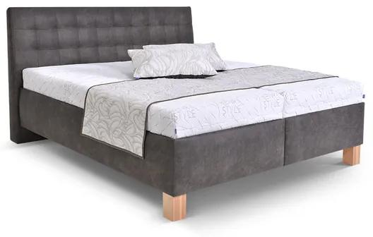 Čalúnená posteľ Victoria 180x200, sivá, vrátane matraca