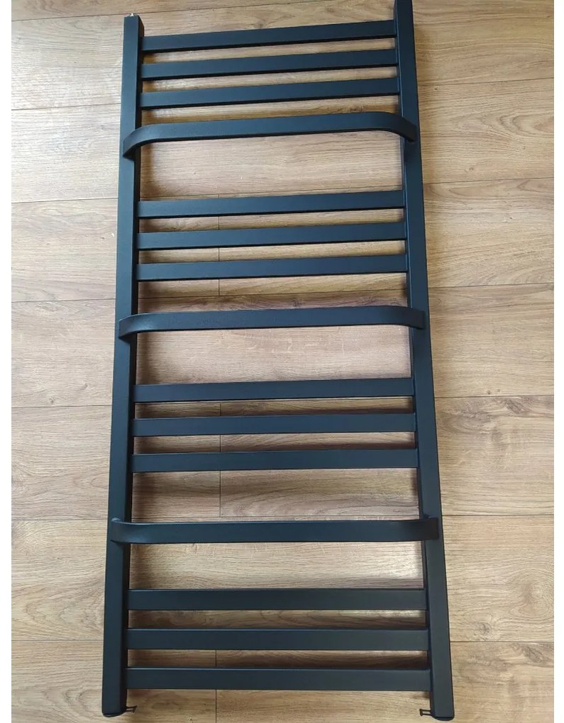 Regnis LOX DUO, vykurovacie teleso 530x1480mm, 712W, čierna matná, LOXDUO1500/540/D500/BLACK