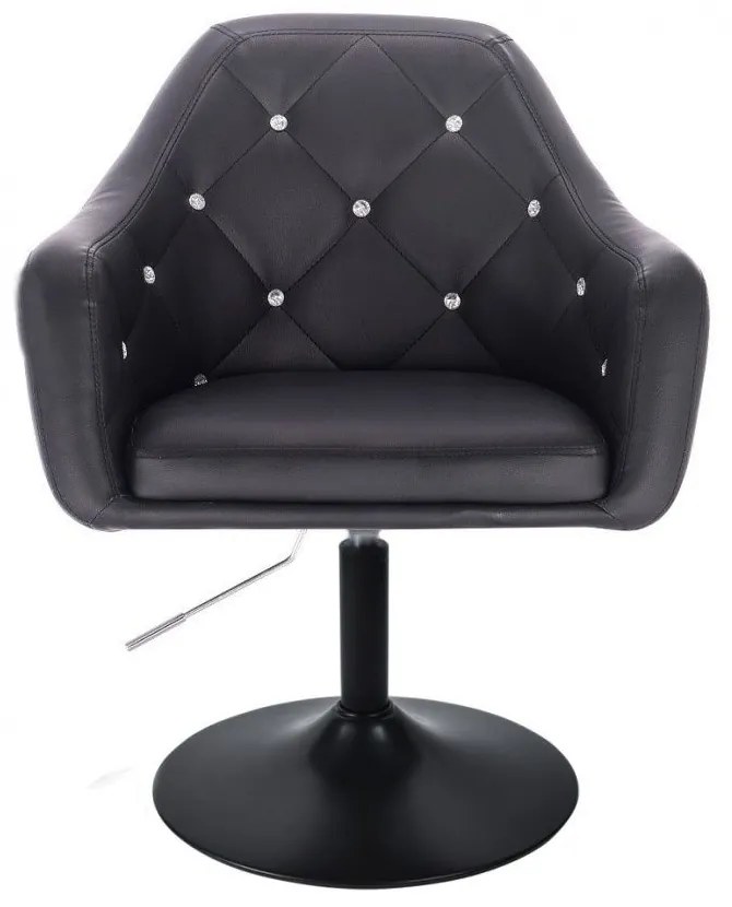 LuxuryForm DESIGN Kreslo ROMA na čiernom tanieri - čierne