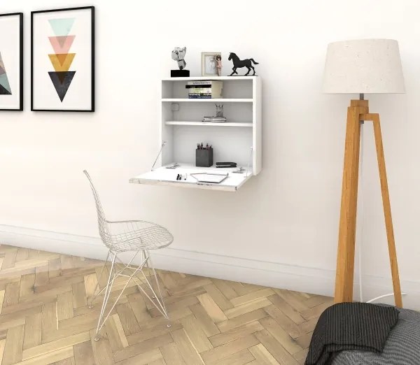 Skladací pracovný stôl OPTIMUM 60x64 cm biela