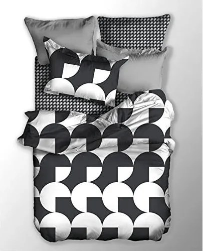 Obliečky na dvojlôžko z mikrovlákna DecoKing Basic Schach, 200 x 200 cm