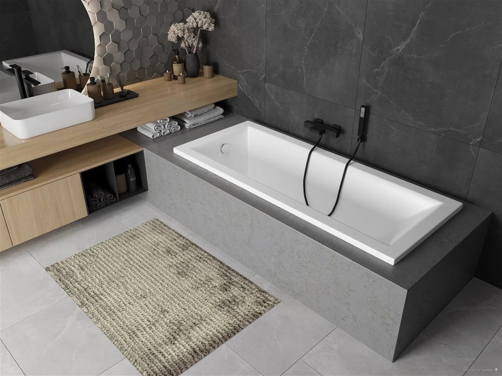 BO-MA, Kúpeľňová predložka Ella micro béžovošedá, 60x90, béžová, kúpeľňa